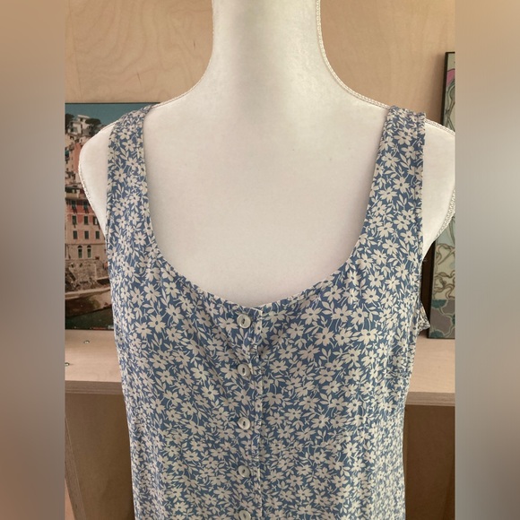 Vintage J.Crew Blue Floral Dress - Picture 4 of 10